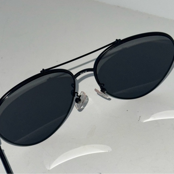 Tory Burch ELEANOR METAL PILOT SUNGLASSES Black Stylish Black Aviator 58-15-140 main image 10